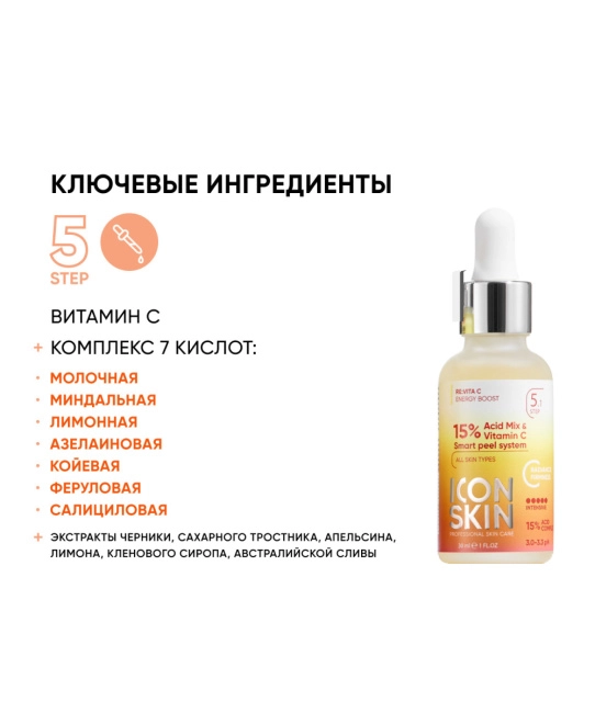 Icon skin Пилинг с витамином С 15%, 30мл (3)