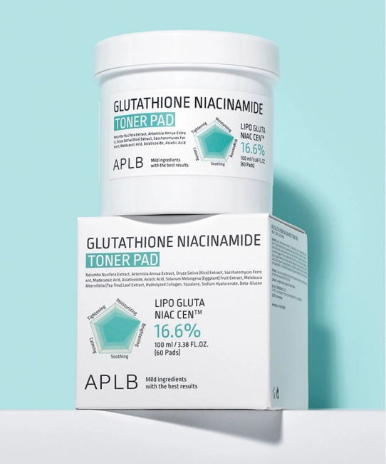 APLB Тонер-пэды GLUTATHIONE NIACINAMIDE TONER PAD, 100мл (3)