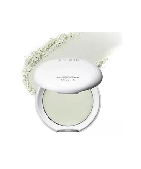 MISSHA Компактная пудра для лица Airy Pot Pressed Powder Mint, 5г (2)