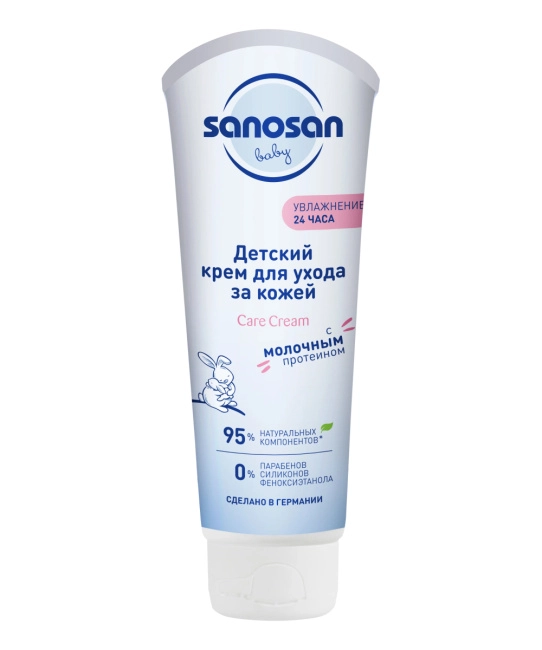 Sanosan Крем для ухода за кожей детский с молочным протеином, 100мл