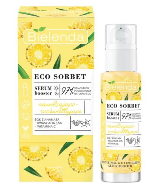 Bielenda Сыворотка увлажняющая с эффектом осветления ECO SORBET Pineapple, 30мл (1)