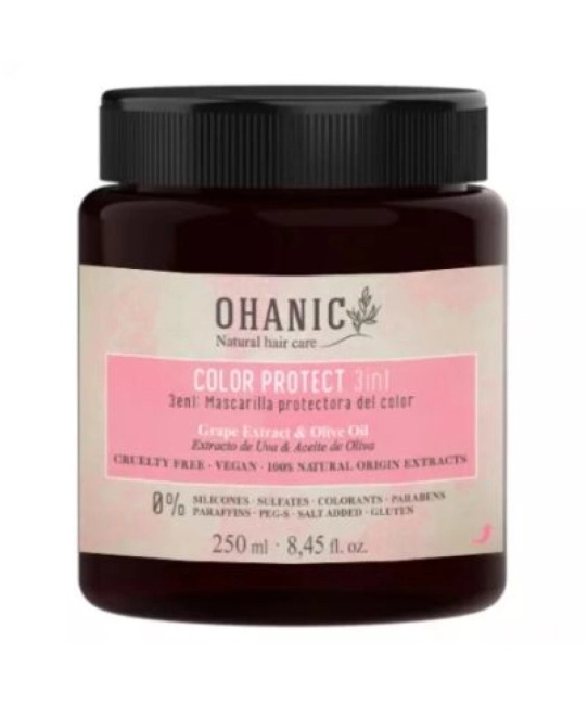OHANIC OHANIC Маска для окрашенных волос с экстрактом  винограда и оливкового масла  Color Protect 3in1 Mask, 250 мл, 250мл