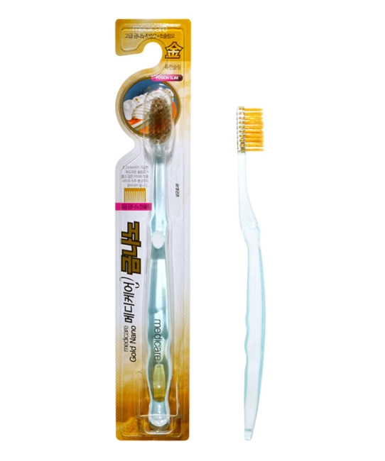 MEDICARE Зубная щетка с ионами золота средней жёсткости, Gold Toothbrush (2)
