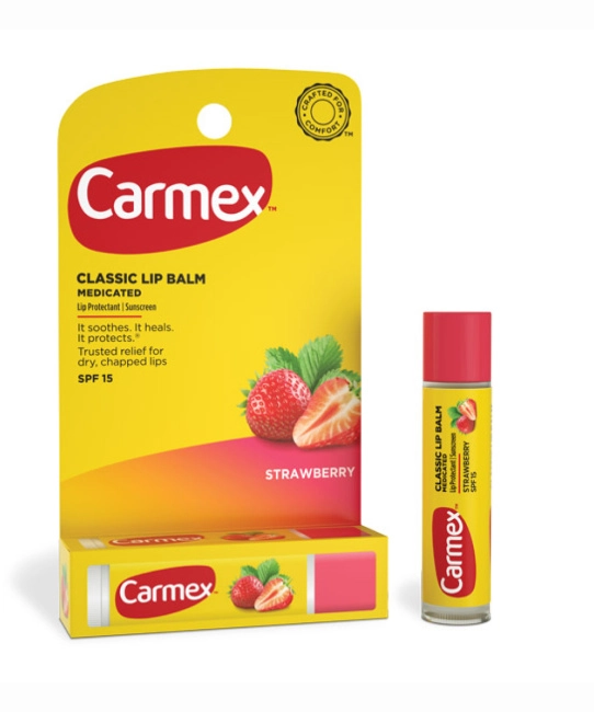 Carmex Бальзам для губ клубника SPF 15 в стике, 4.25г (1)