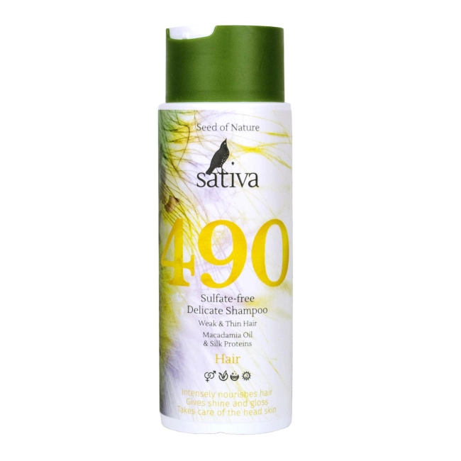 Sativa Шампунь бессульфатный деликатный №490, 250мл