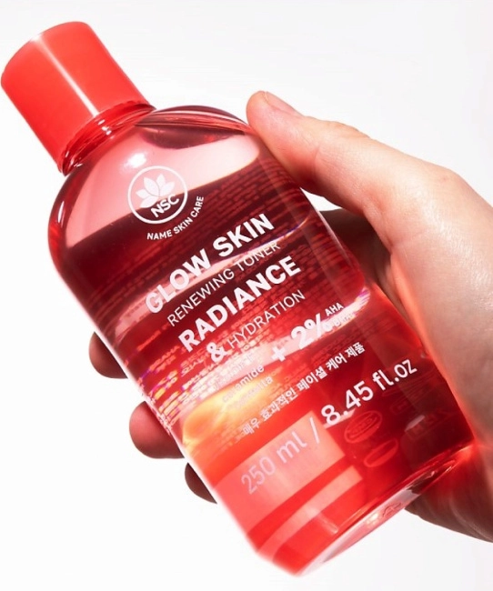 NAME SKIN CARE Тонер с AHA и BHA кислотами сияние кожи, 250мл (1)