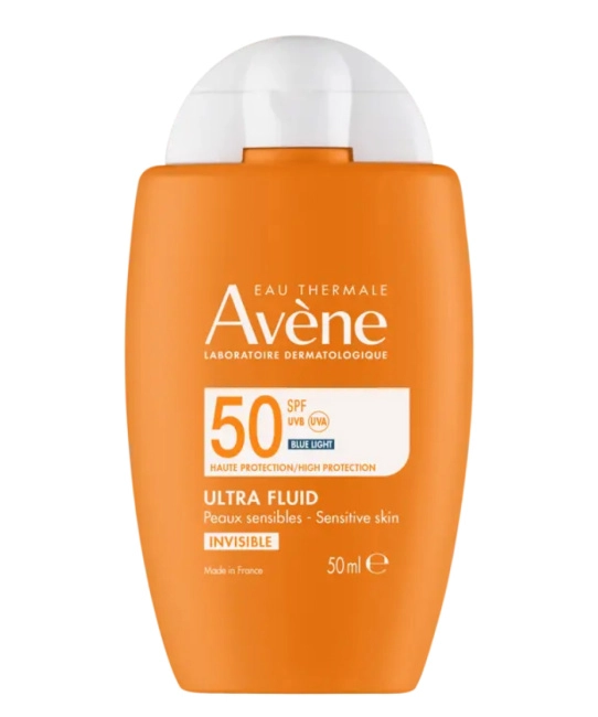 AVENE Ультралегкий солнцезащитный невидимый флюид для лица SPF 50, 50мл