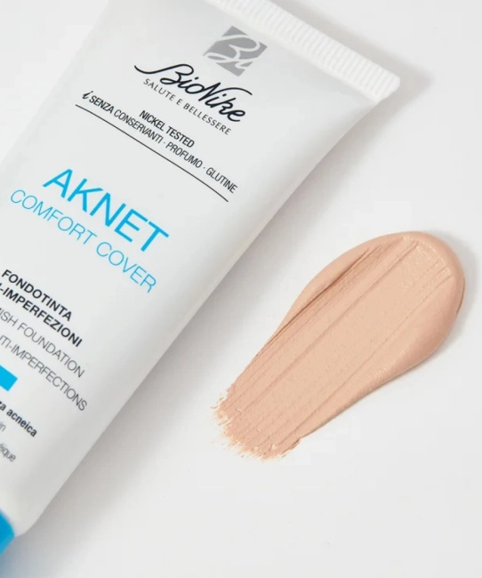 BioNike Тональная основа, маскирующая несовершенства кожи AKNET Comfort Cover 102 sable, 30мл (1)