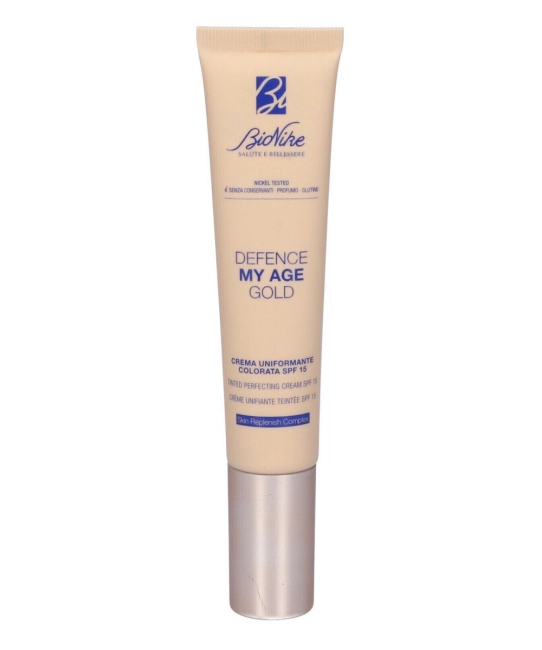 BioNike Крем для лица тонирующий DEFENCE MY AGE GOLD tinted perfecting cream SPF 15, 40