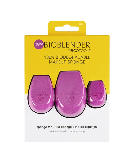 EcoTools Набор спонжей для макияжа биоразлагаемые Bioblender, 3шт (3)