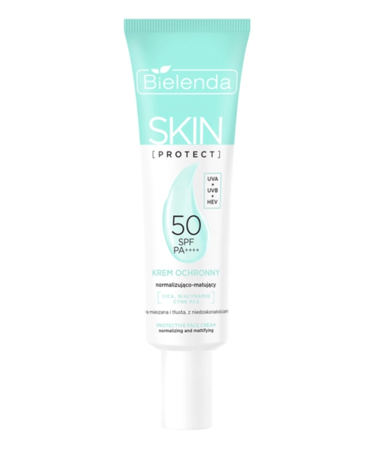Bielenda Защитный крем SKIN PROTECT SPF 50 нормализующий и матирующий, 40