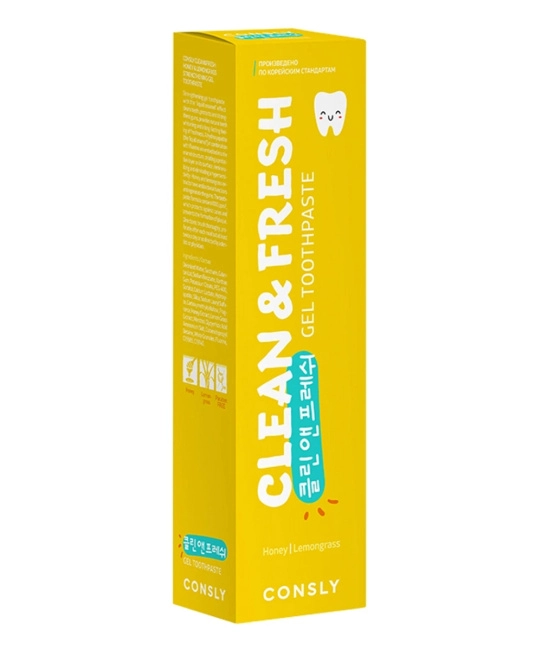 Consly Укрепляющая гелевая зубная паста с экстрактами мёда и лемонграсса, 105г (2)