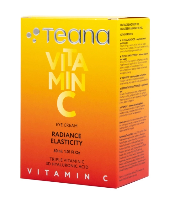Teana VC4 Крем для контура глаз  VITAMIN C Eye Cream СИЯНИЕ И УПРУГОСТЬ /RADIANCE ELASTICITY, 30мл (3)