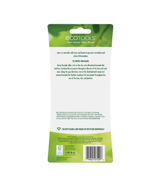 EcoTools Мини-роллер для лица нефритовый скребок гуаша Jade Roller, 2шт (3)