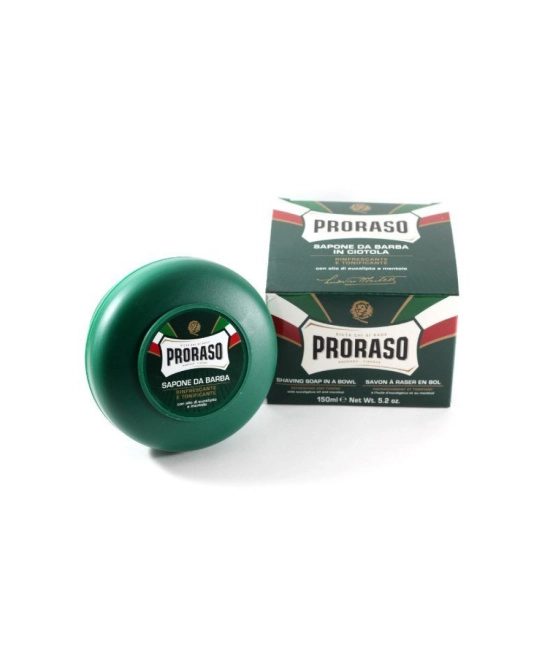 PRORASO Мыло для бритья освежающее с маслом эвкалипта и ментолом, 150мл (1)