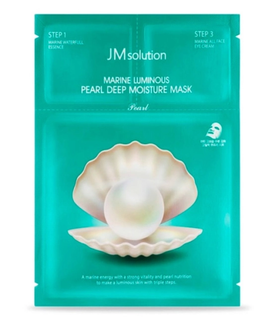 JM Solution Трёхступенчатая маска с экстрактом жемчуга Marine Luminous Pearl Deep Moisture Mask Pearl, 30мл