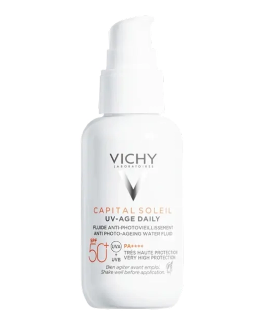 VICHY Флюид для лица солнцезащитный против признаков фотостарения кожи UV-AGE DAILY SPF 50+, Capital Soleil, 80мл