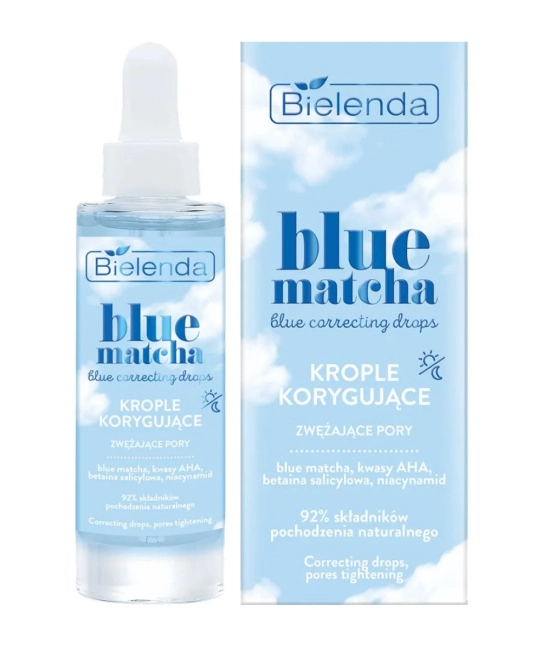 Bielenda Сыворотка корректирующая в каплях сужающая поры BLUE MATCHA, 30мл (1)