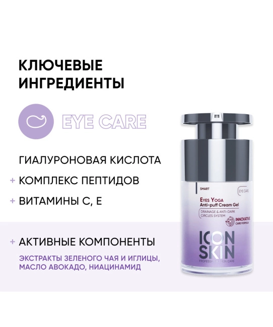 Icon skin Крем-гель для кожи вокруг глаз от отеков и темных кругов, 30мл (2)
