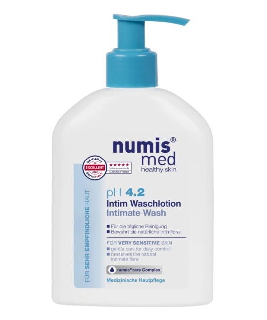 Numis med Гель для интимной гигиены с пантенолом для чувствительной кожи pH 4,2 SENSITIVE, 200мл