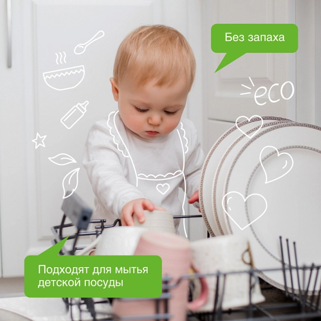 Synergetic Таблетки для посудомоечных машин биоразлагаемые бесфосфатные, 55шт (2)