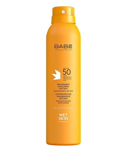 BABE Laboratorios Прозрачный влагоустойчивый солнцезащитный спрей SPF 50+, 200мл