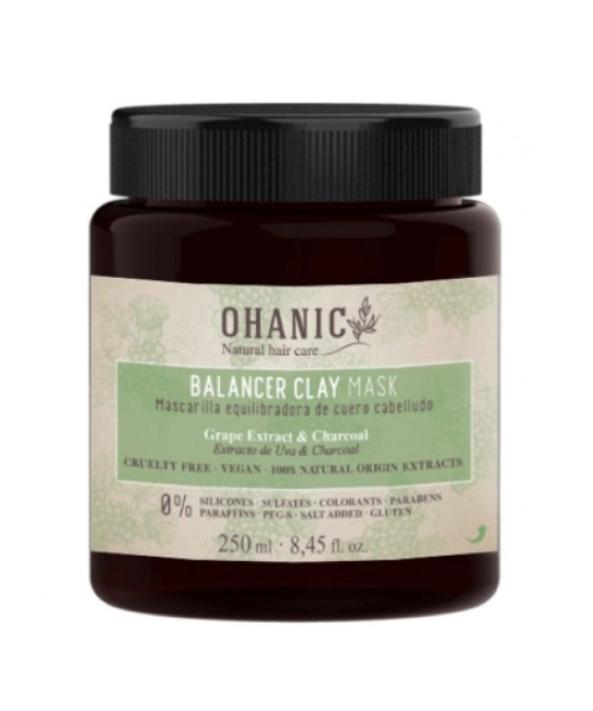OHANIC OHANIC Маска балансирующая для волос с экстрактом винограда и древесного угля Balancer Clay Mask, 250 мл, 250мл