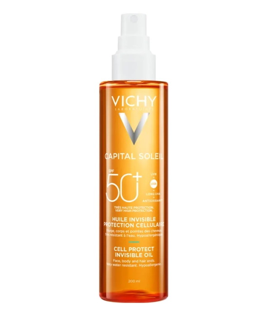 VICHY Масло солнцезащитное увлажнающее SPF 50, Capital Soleil, 200мл