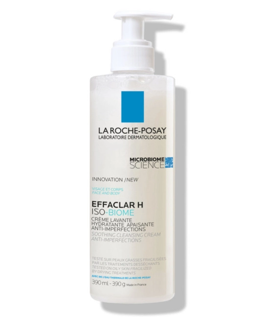 La Roche-Posay Крем-гель для лица очищающий успокаивающий против несовершенств Н Iso-Biome, 390мл