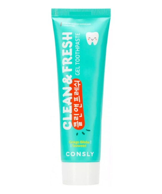 Consly Гелевая зубная паста с экстрактами гинкго билоба и морских водорослей, 105г
