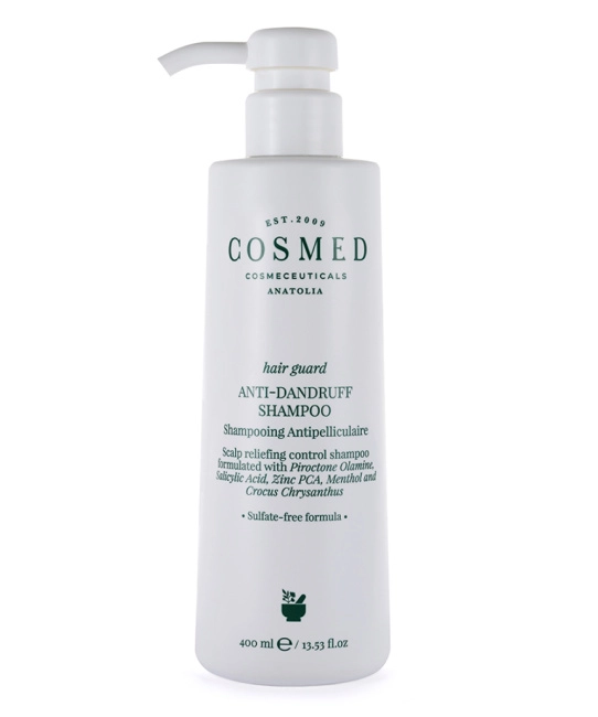 Cosmed Шампунь против перхоти с пироктон оламином и цинком PCA для жирной кожи HAIR GUARD ANTI-DANDRUFF SHAMPOO, 400мл