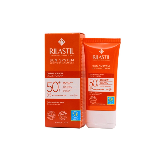 Rilastil Бархатистый крем для чувствительной, нормальной и сухой кожи SUN SYSTEM SPF50+, 50