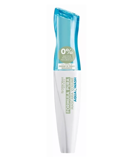 Deborah Milano Тушь для ресниц Объем FORMULA PURA MASCARA VOLUME AQUA WASH BLACK тон черный, 12г (1)