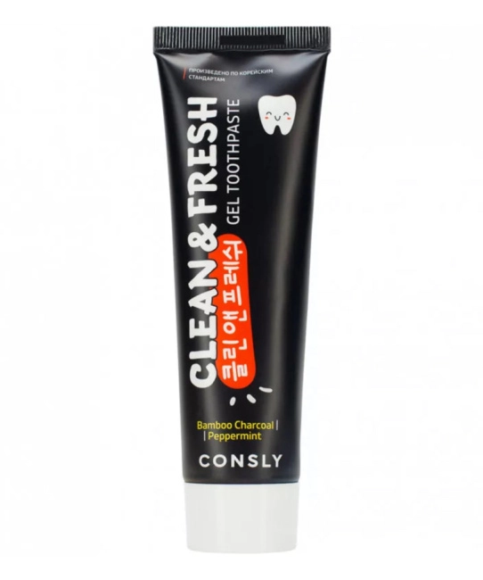 Consly Гелевая зубная паста с бамбуковым углем и перечной мятой, 105г