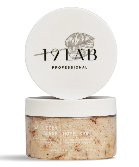 19 LAB 19 LAB Солевой скраб для тела "Франжипани", 250 мл, 250мл