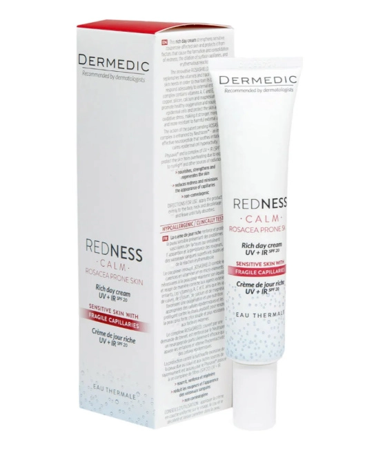 Dermedic Крем для лица UV+IR SPF20 REDNESS, 40мл (1)