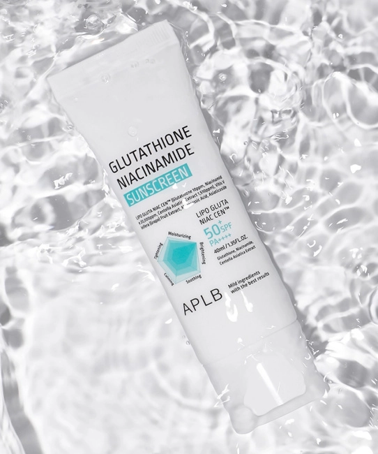 APLB Солнцезащитный крем GLUTATHIONE NIACINAMIDE SUNSCREEN SPF50+ PA++++, 40мл (2)