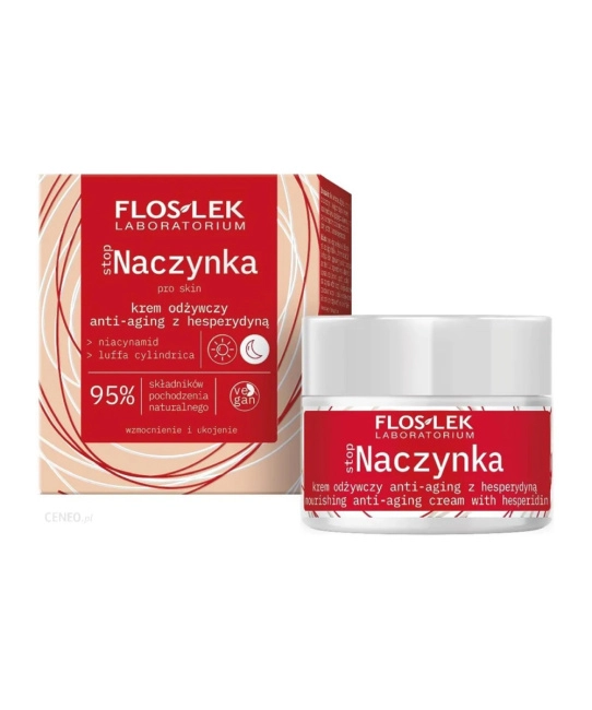 Floslek Крем для лица питательный 24 часа с геспередином  stopNaczynka, 50мл