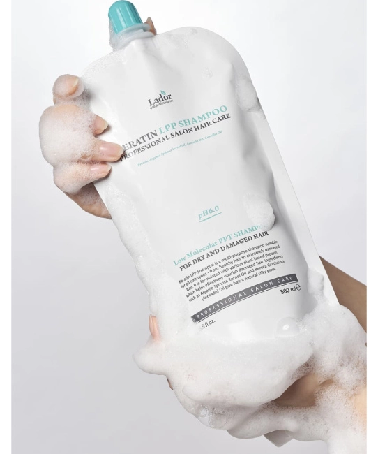Lador Беcсульфатный шампунь для волос с кератином Keratin LPP Shampoo, 500мл (1)