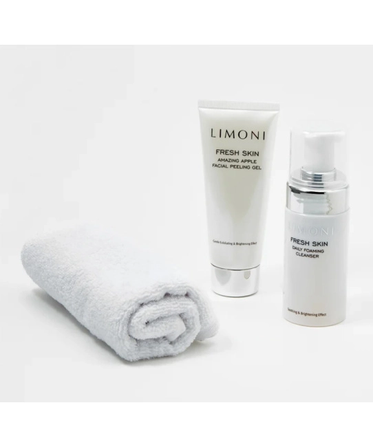 Limoni Набор Fresh Skin Cleansing Set (Пенка для ежедневного очищения кожи + Гель-скатка для лица), 1шт (2)