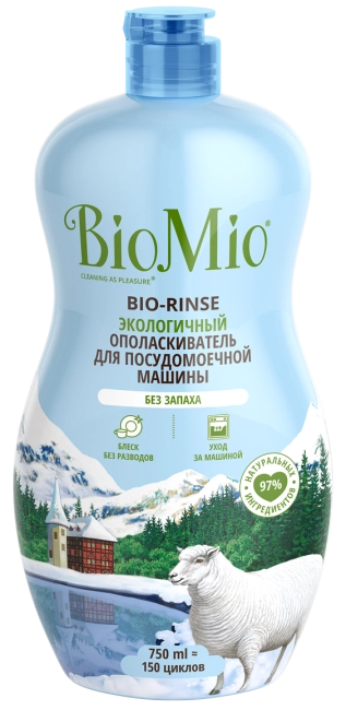 BioMio Ополаскиватель для посудомоечной машины, 750мл