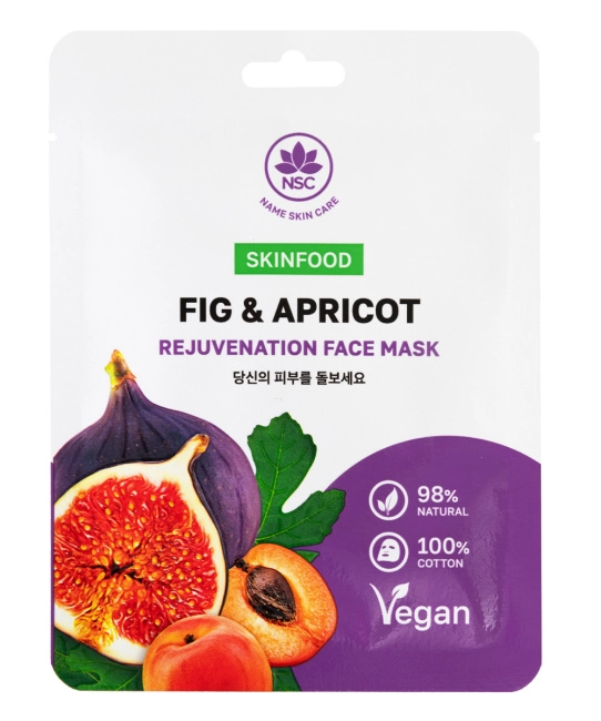 NAME SKIN CARE Маска тканевая для лица инжир и абрикос SKINFOOD, 22мл