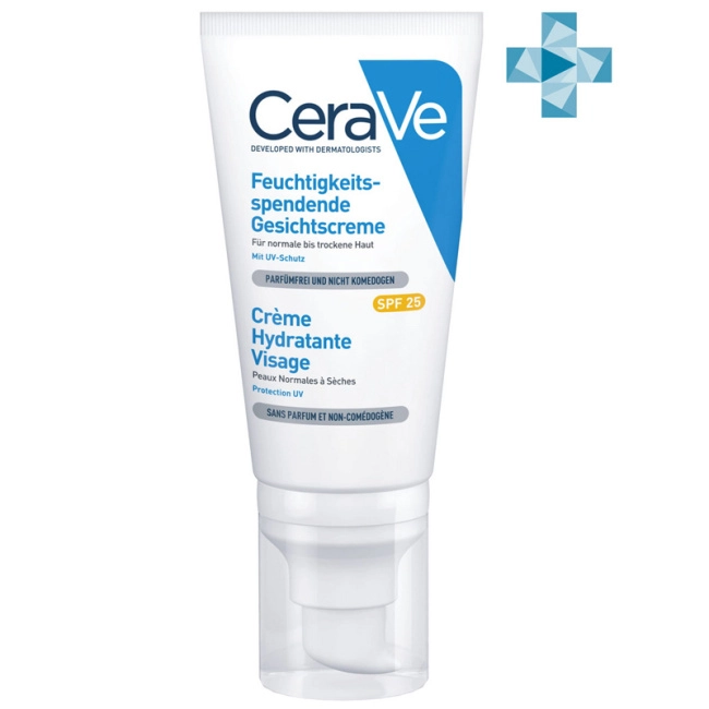 CeraVe Увлажняющий лосьон для лица SPF25, 52мл