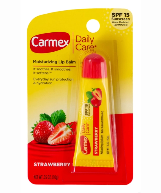 Carmex Бальзам для губ клубника SPF 15  в тубе, 10г (1)