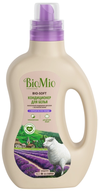 BioMio Кондиционер для белья экологичный "Лаванда" Bio-Sof, 1000мл