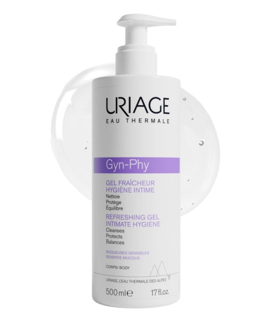 Uriage Gyn-Phy Гель для интимной гигиены освежающий, 500мл (1)