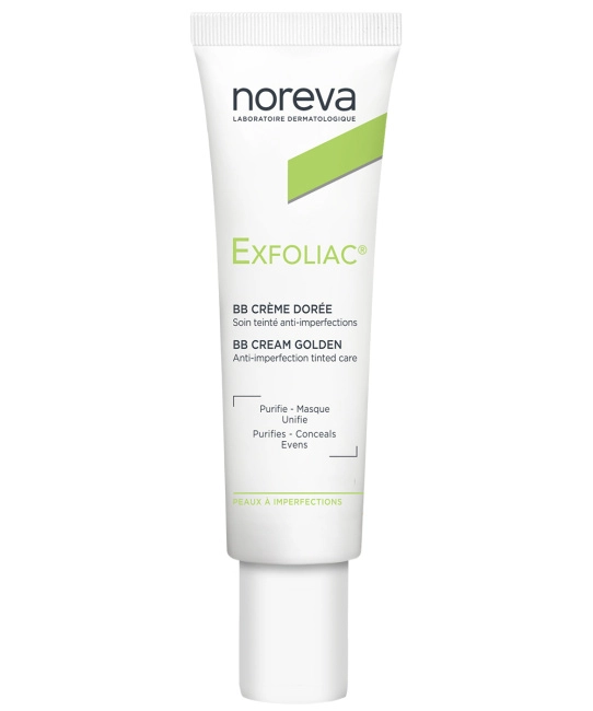Noreva BB крем для лица, золотистый тон, Exfoliac, 30мл
