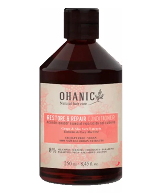OHANIC OHANIC Кондиционер восстанавливающий и увлажняющий для волос с экстрактом винограда и алоэ вера Restore & Repair Conditioner, 250 мл, 250мл