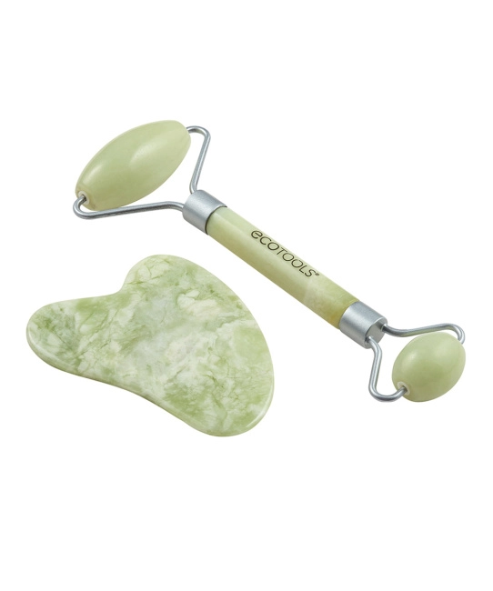 EcoTools Мини-роллер для лица нефритовый скребок гуаша Jade Roller, 2шт (1)