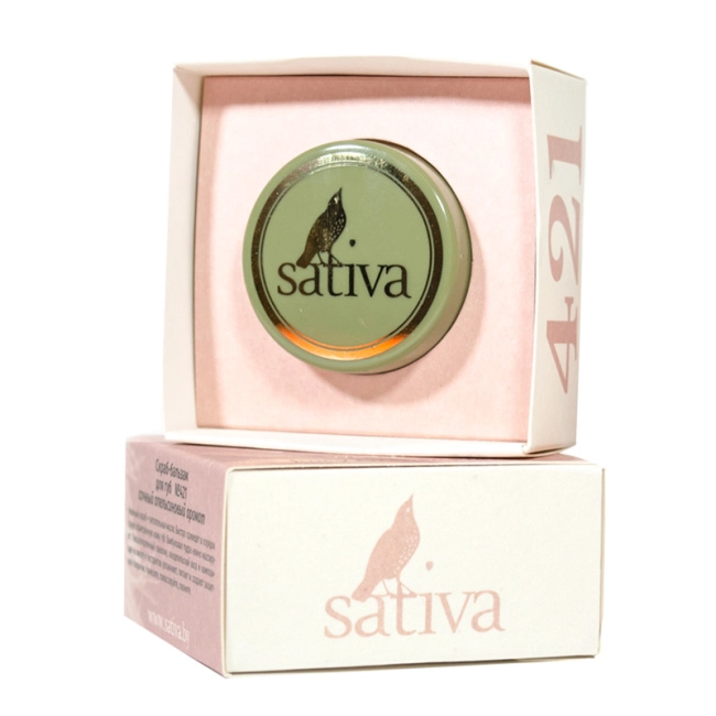 Sativa Скраб-бальзам для губ №421, 8г